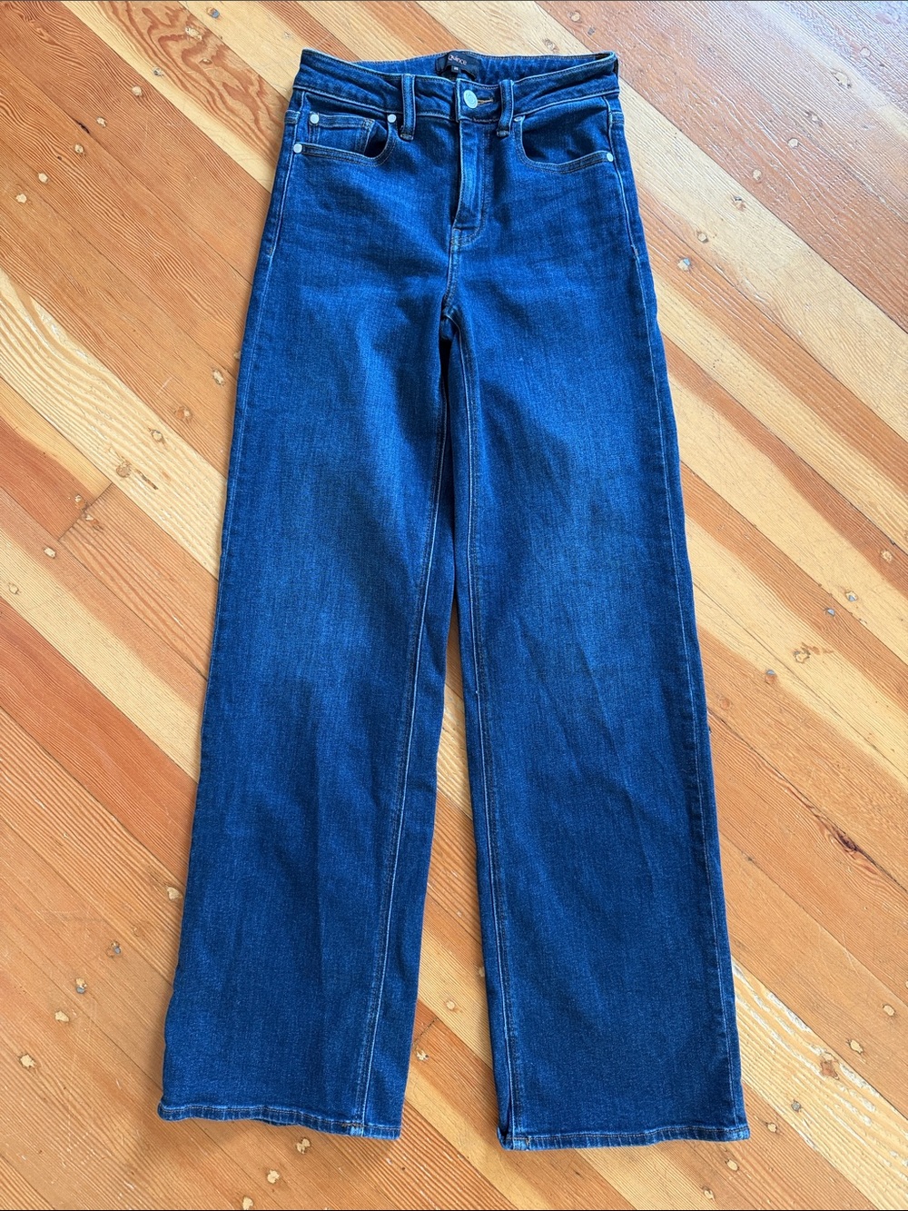 Quince Bella Stretch Wide Leg Midnight Blue 34” Jeans 25